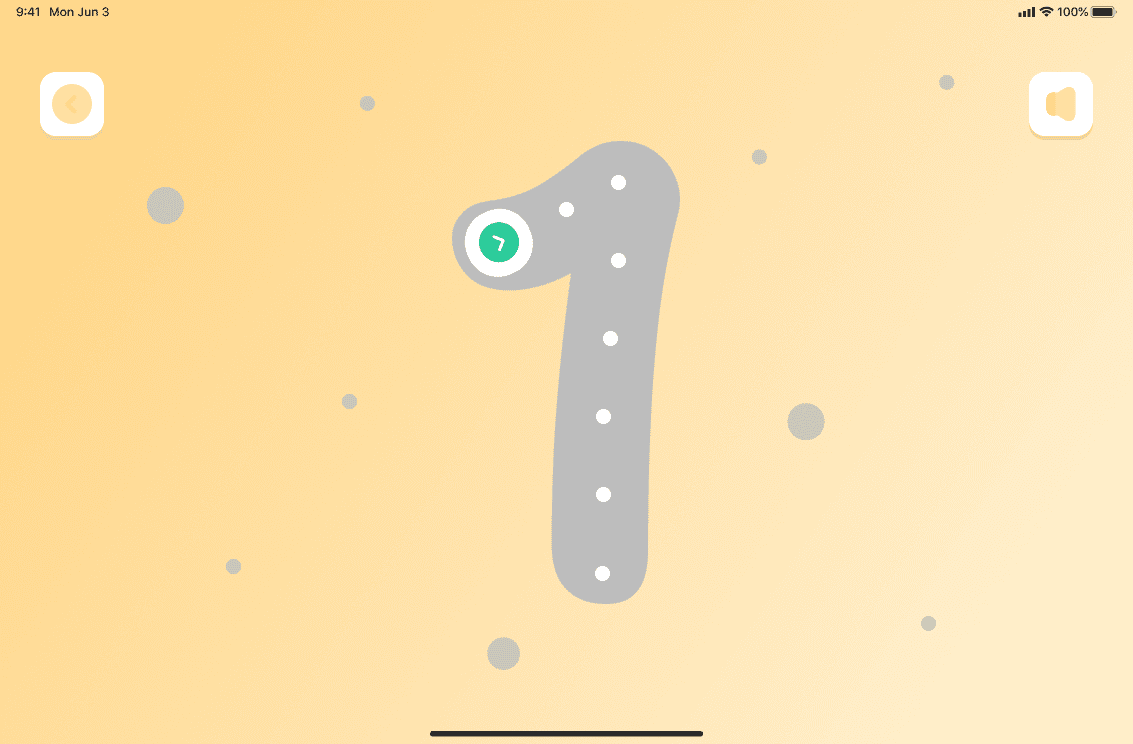 Number learning in Learnimals app - interactive flashcards for children